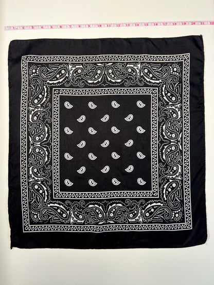 Black & White Paisley Print Bandana