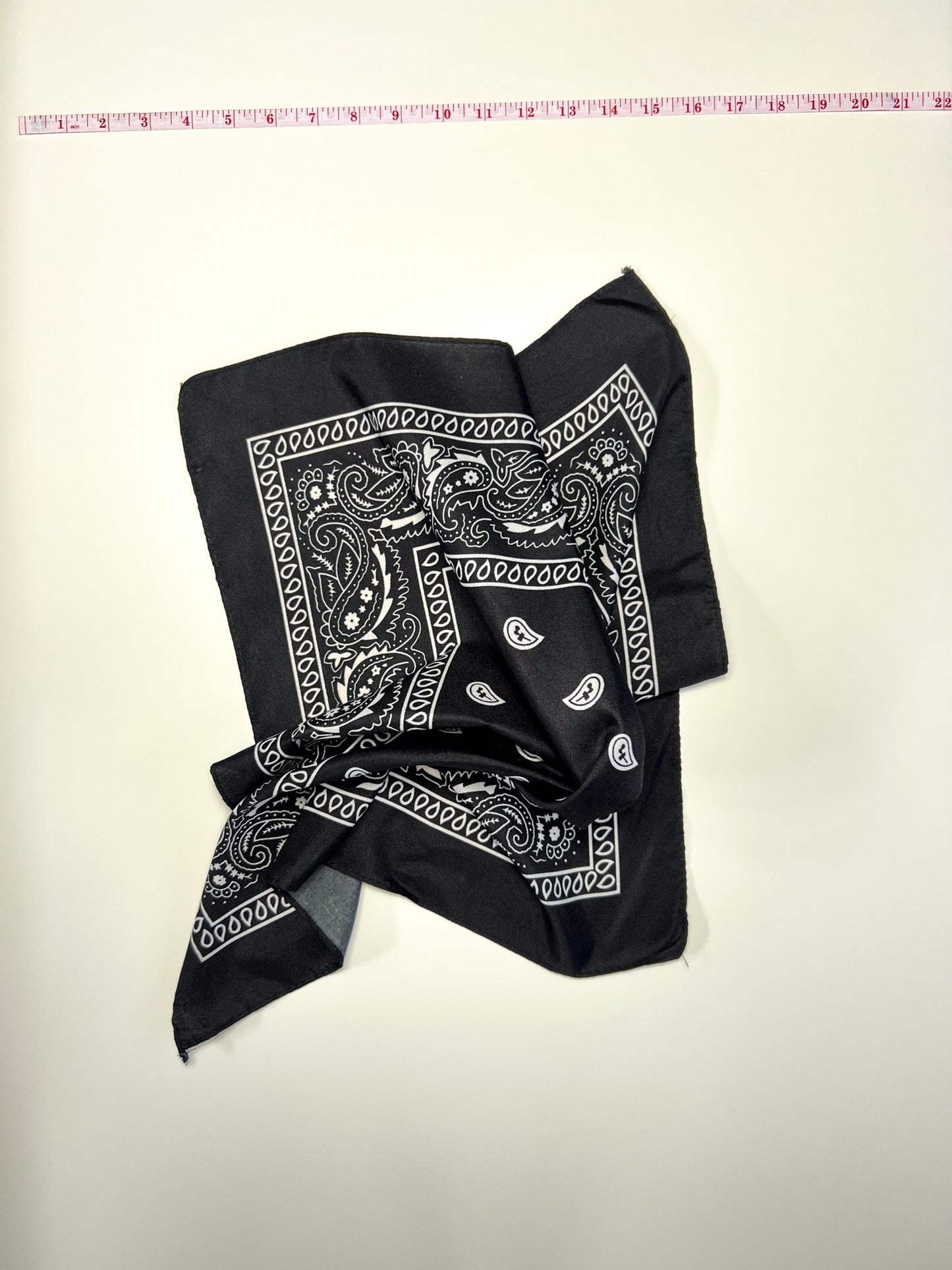Black & White Paisley Print Bandana