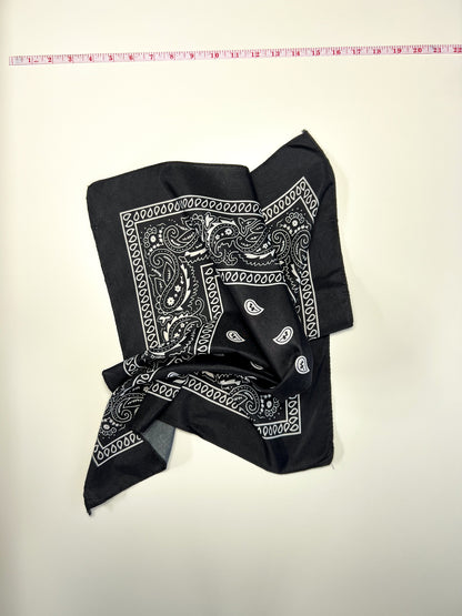 Black & White Paisley Print Bandana