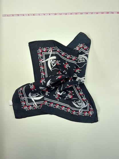 Skull, Swords & Skull & Crossbones Black, White & Red Bandana