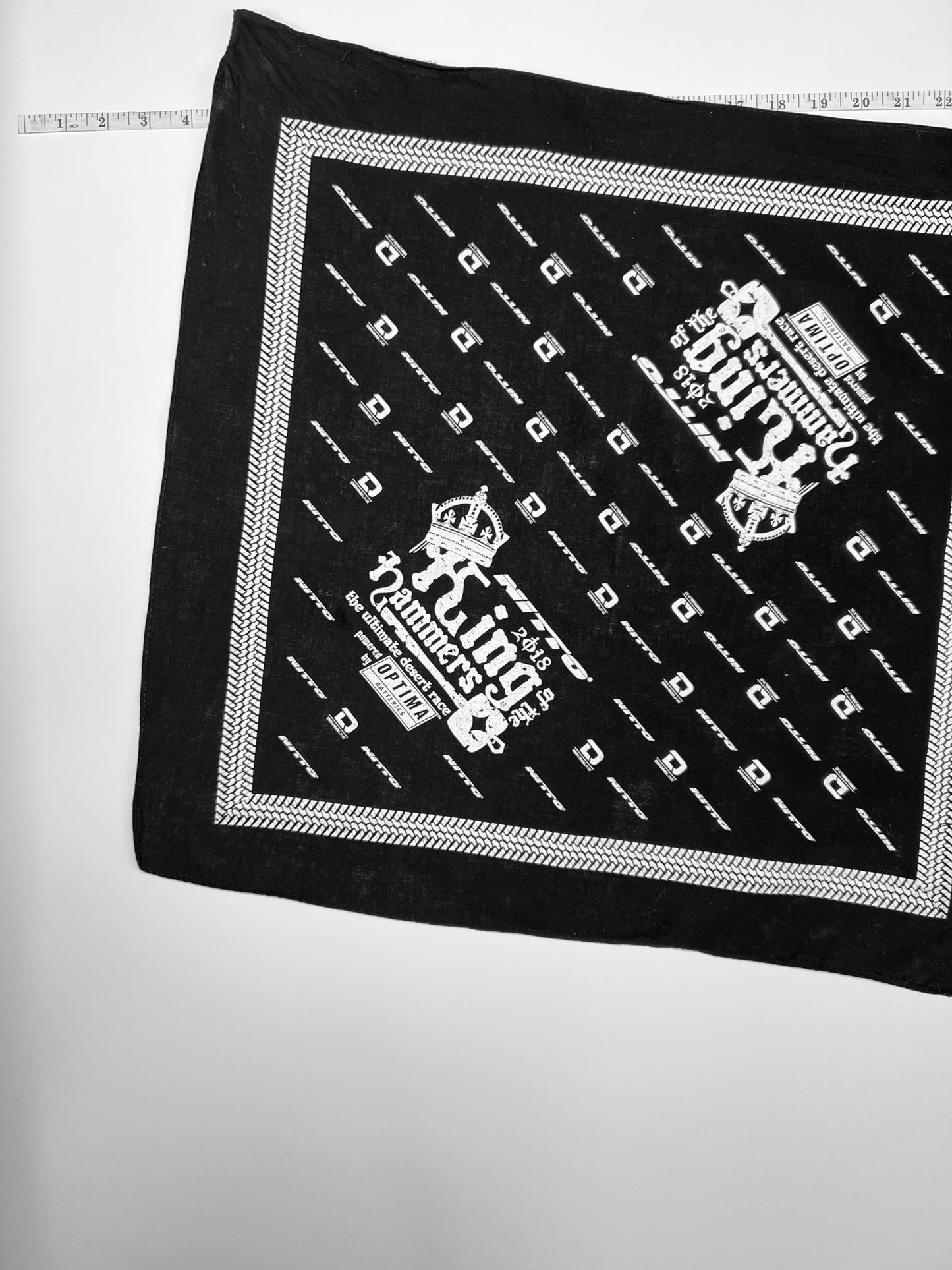 Kings Of The Hammers Black & White Bordered Bandana