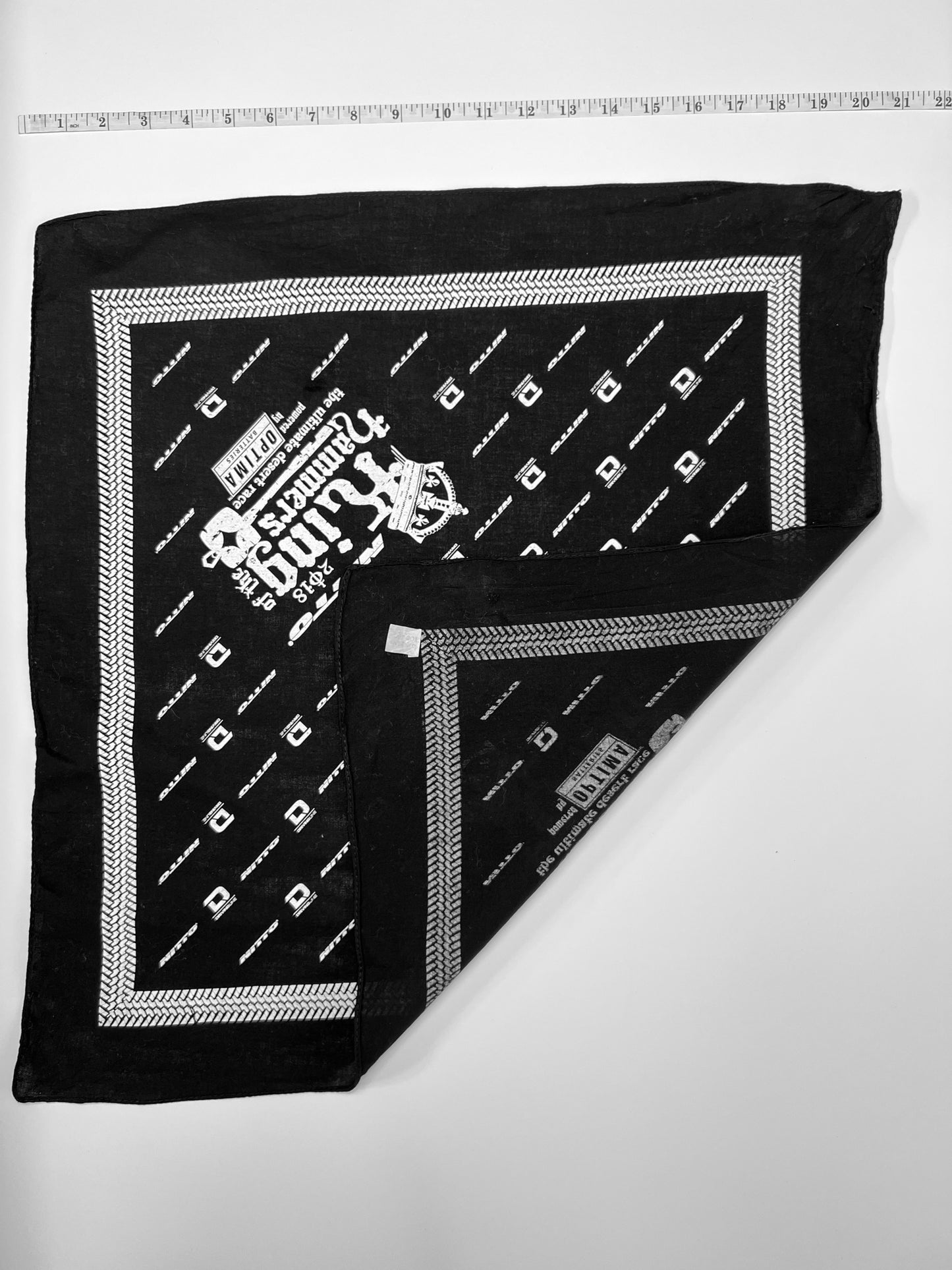 Kings Of The Hammers Black & White Bordered Bandana