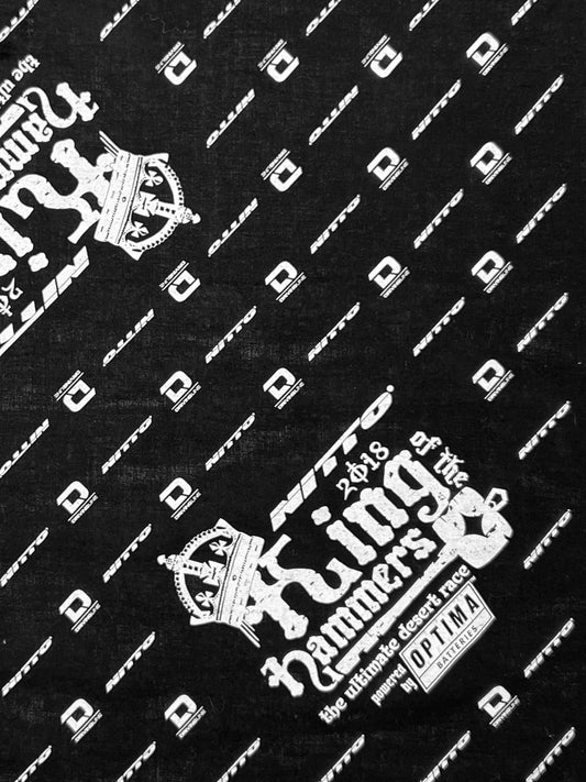 Kings Of The Hammers Black & White Bordered Bandana