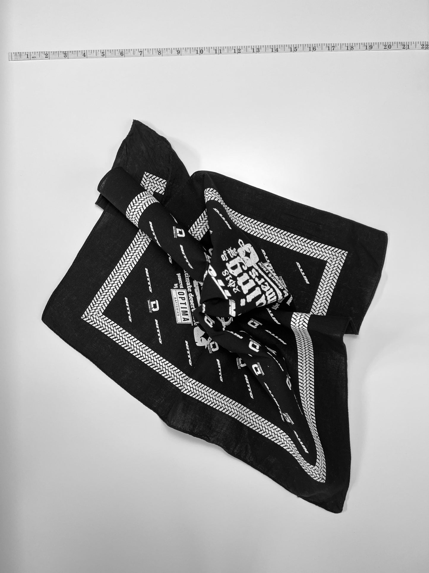 Kings Of The Hammers Black & White Bordered Bandana