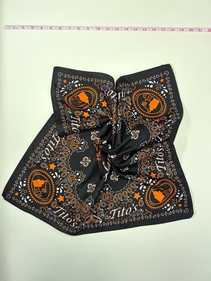 Tito's Vodka Black, White & Orange Bandana