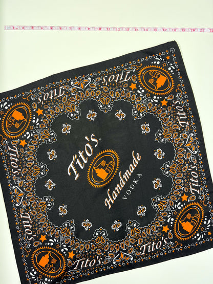 Tito's Vodka Black, White & Orange Bandana