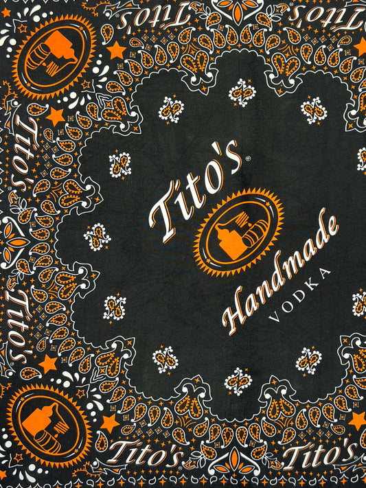 Tito's Vodka Black, White & Orange Bandana