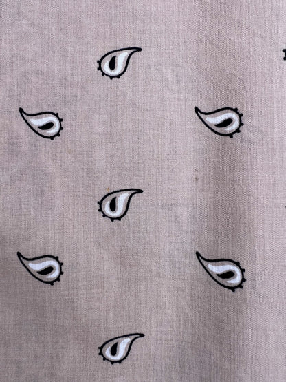Light Latte Paisley Print Bandana