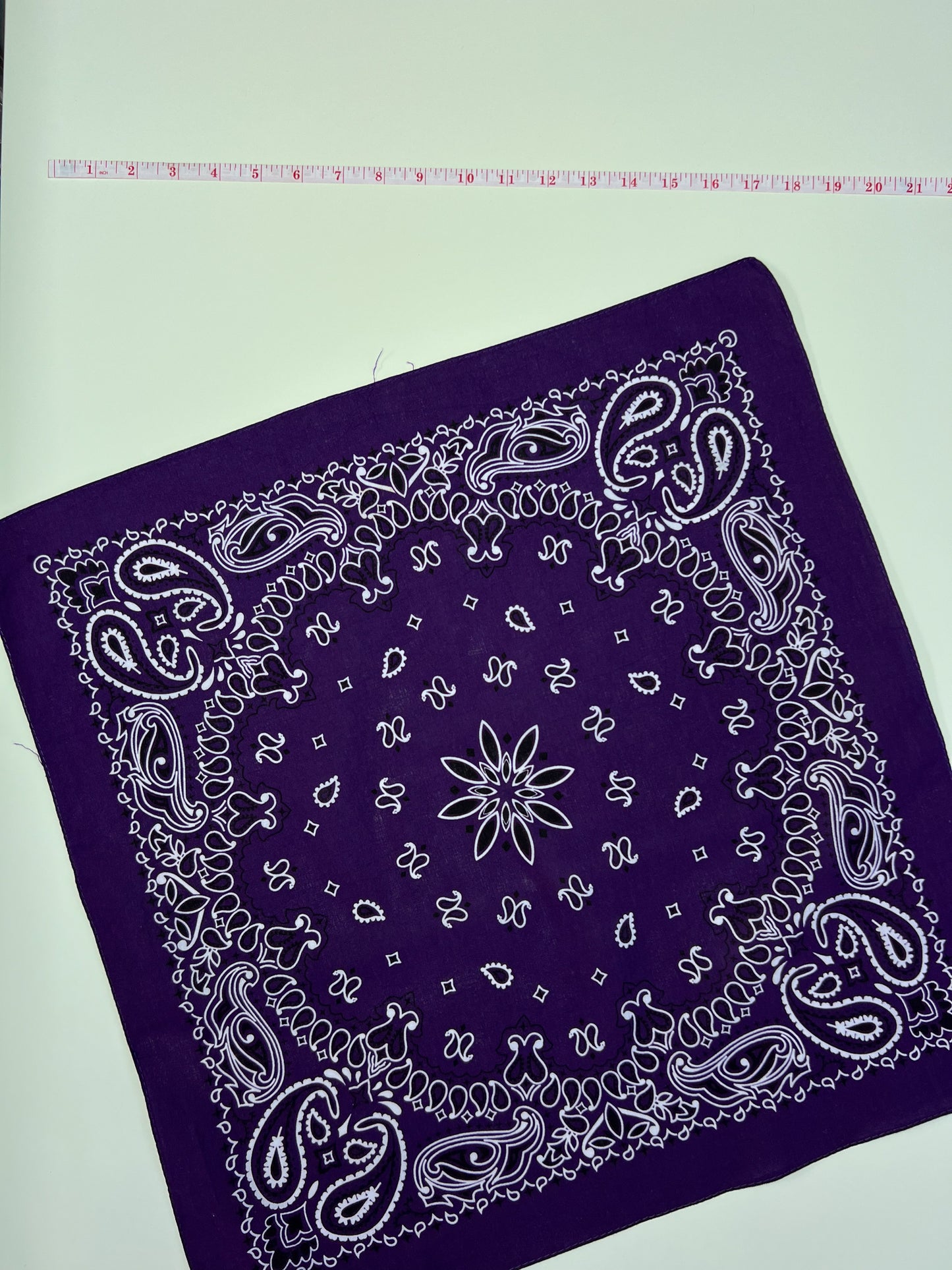 Deep Purple Paisley Print Bandana
