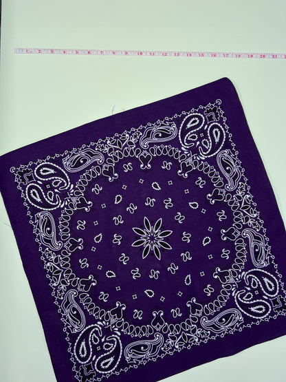 Deep Purple Paisley Print Bandana