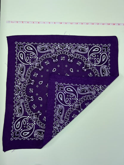 Deep Purple Paisley Print Bandana