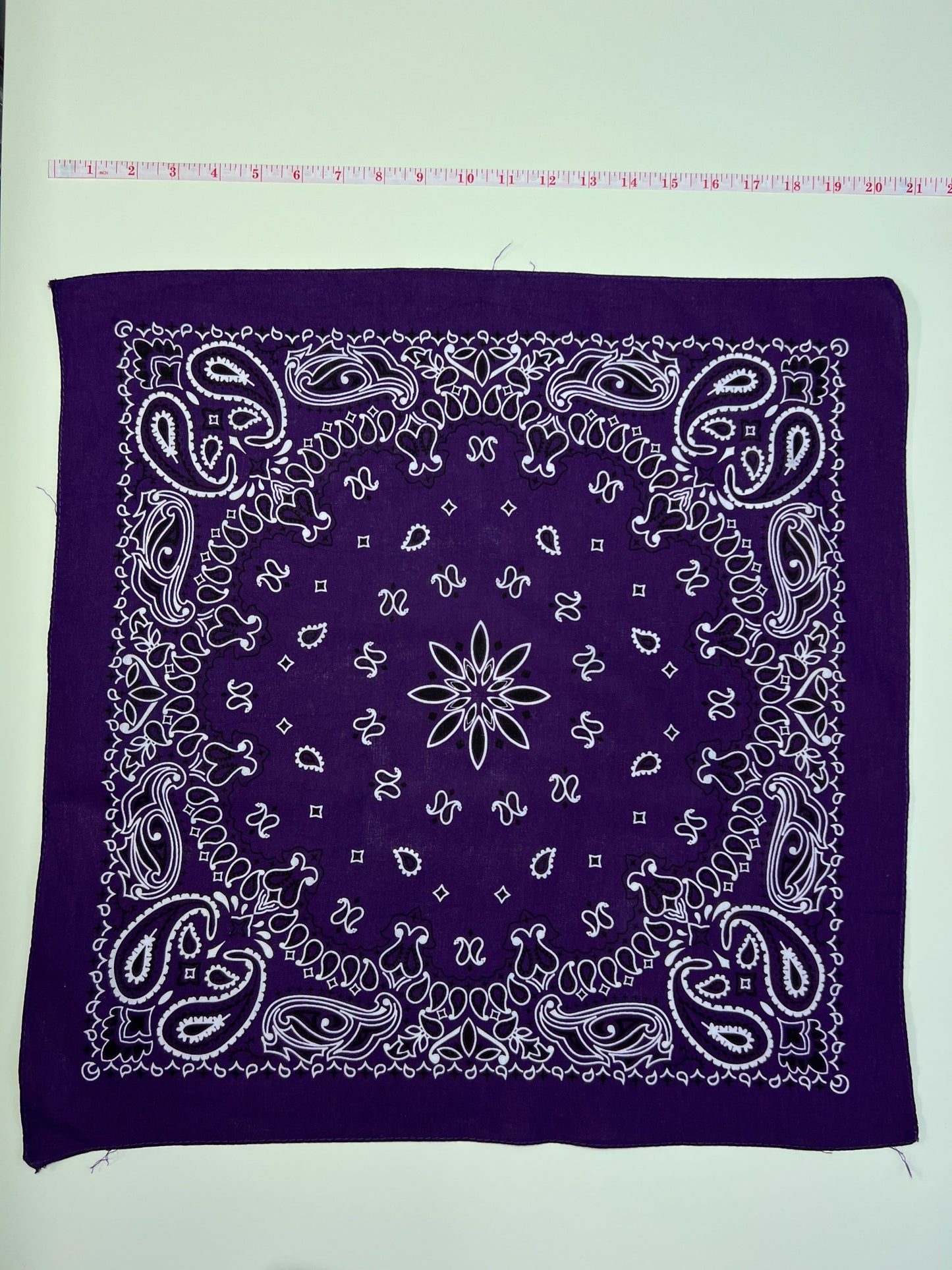 Deep Purple Paisley Print Bandana