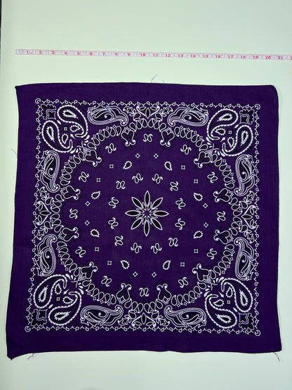 Deep Purple Paisley Print Bandana