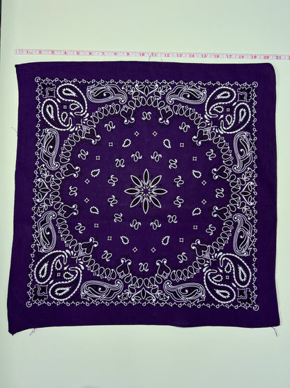 Deep Purple Paisley Print Bandana