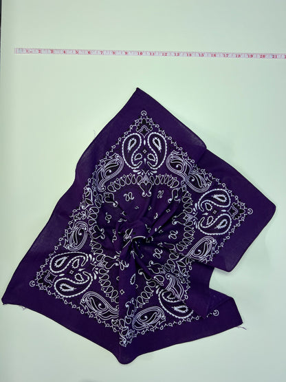 Deep Purple Paisley Print Bandana