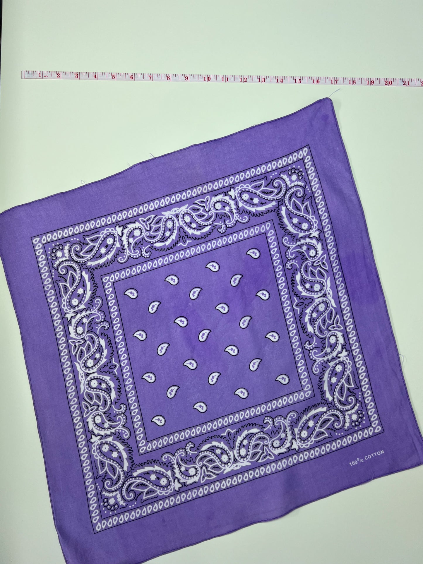 Lilac Paisley Print Bandana