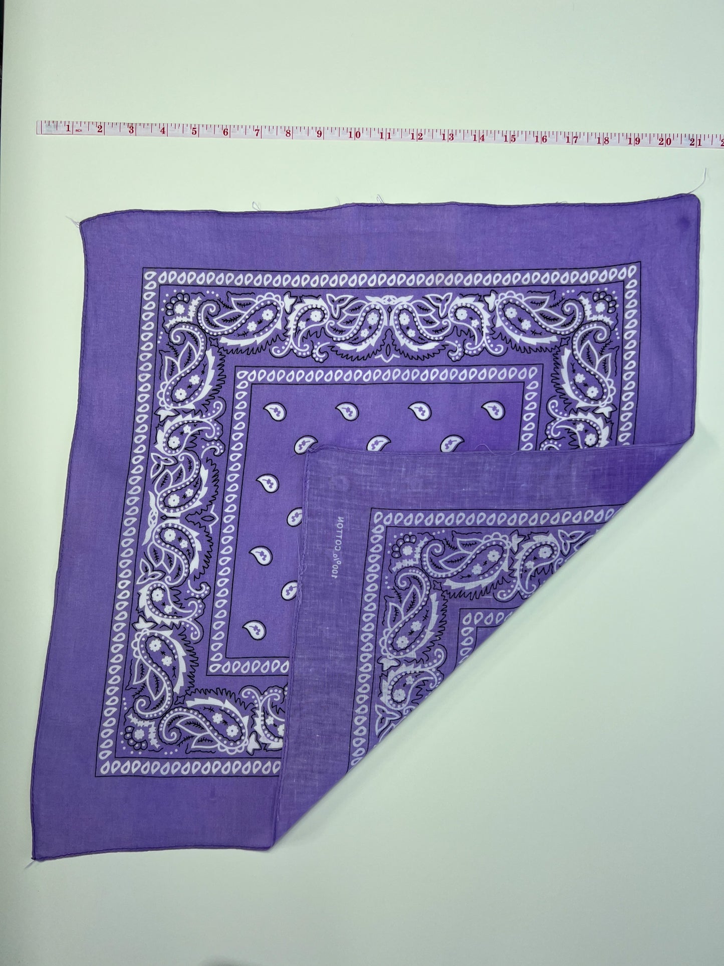 Lilac Paisley Print Bandana