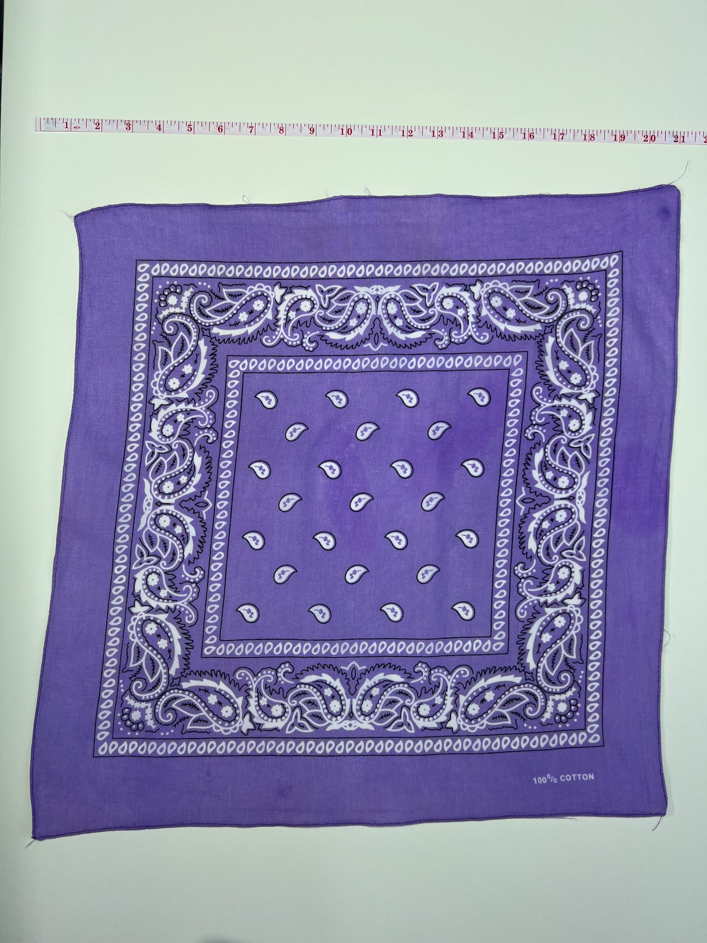 Lilac Paisley Print Bandana