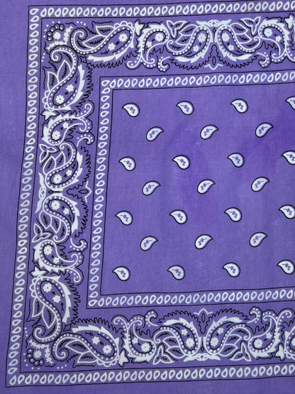 Lilac Paisley Print Bandana