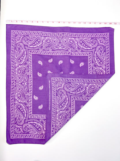 Light Purple Paisley Border Print Bandana