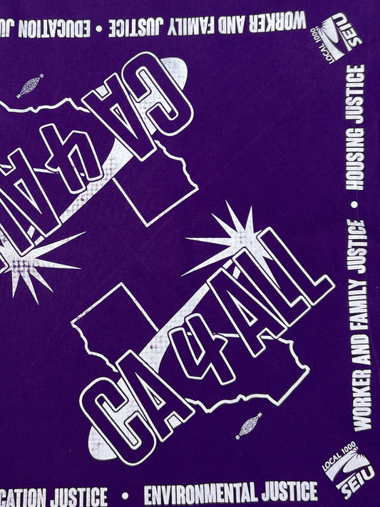 Purple CA For All Protest Bandana