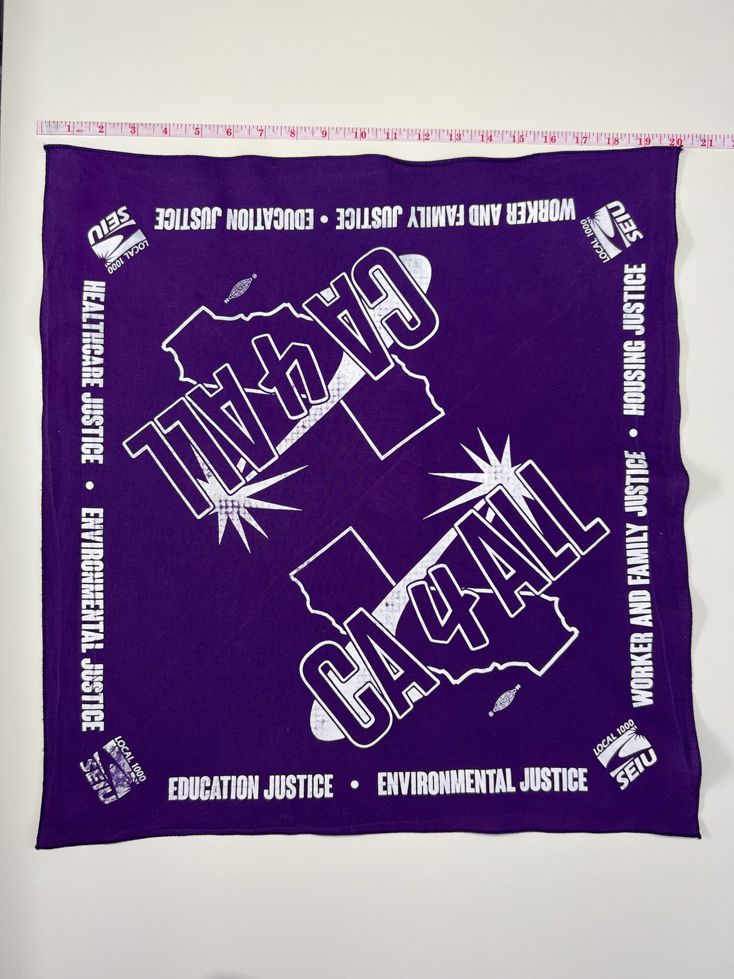 Purple CA For All Protest Bandana