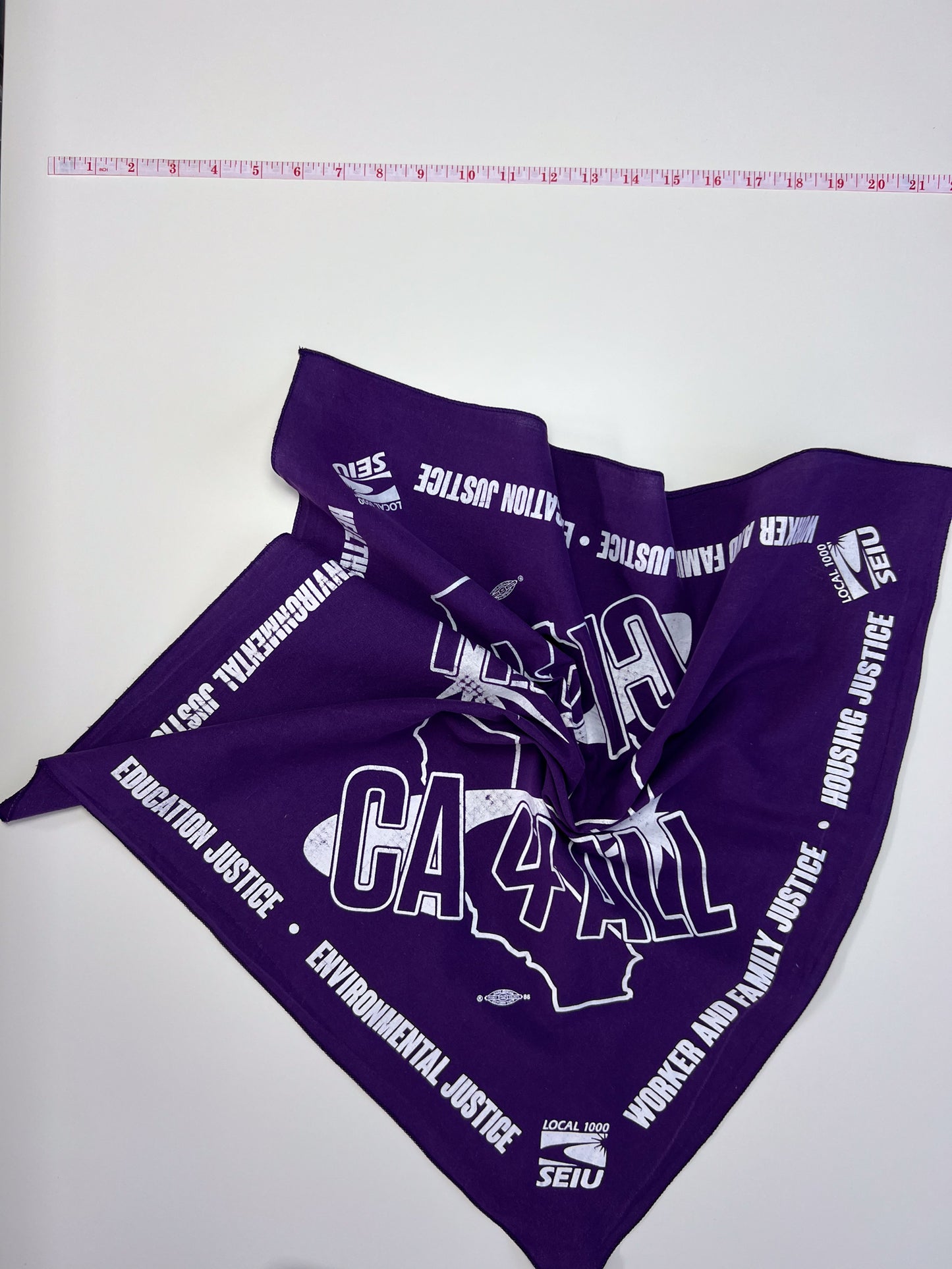 Purple CA For All Protest Bandana