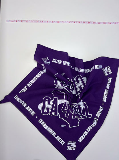 Purple CA For All Protest Bandana