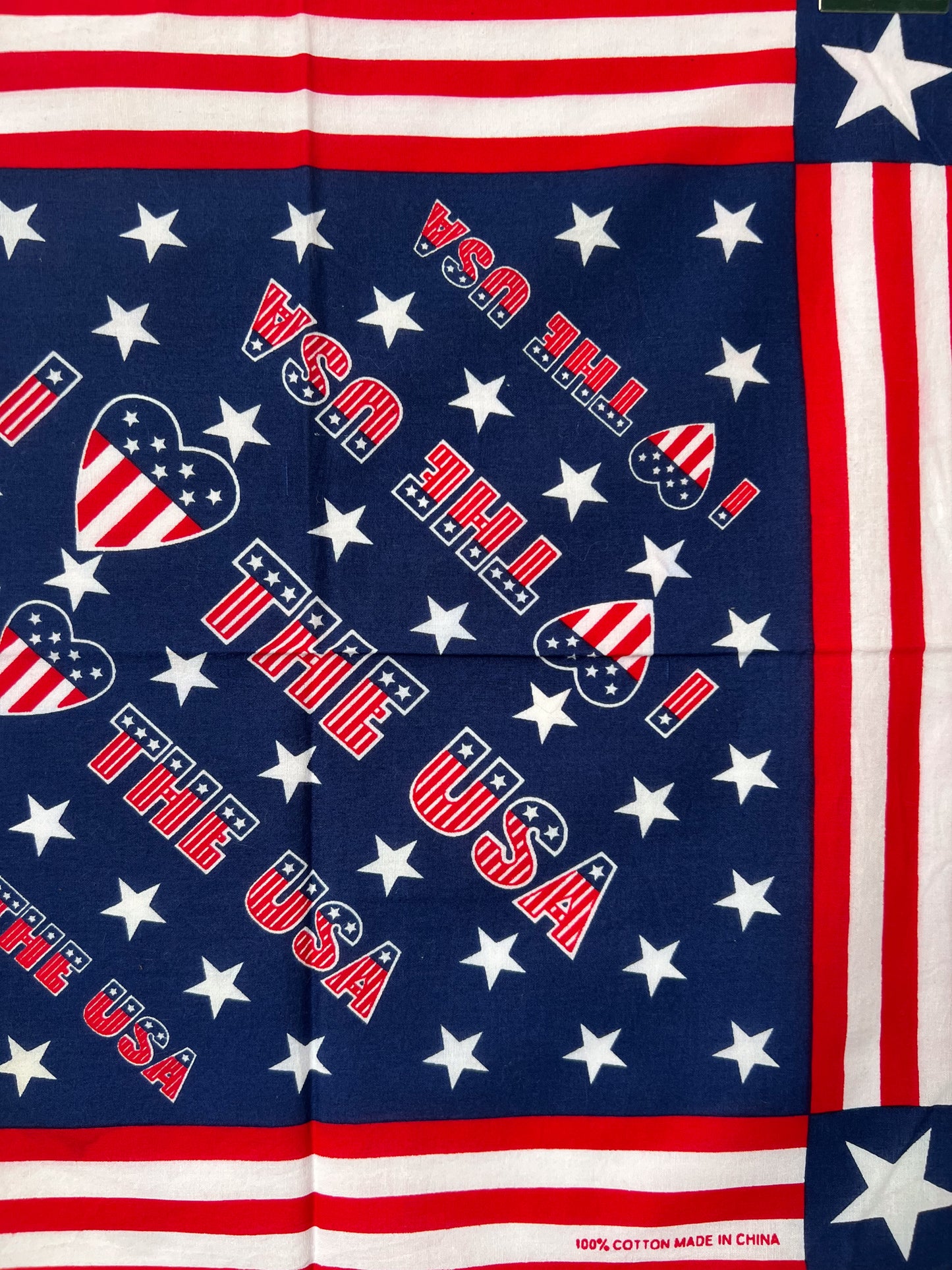 I Love The USA Bandana - Marked