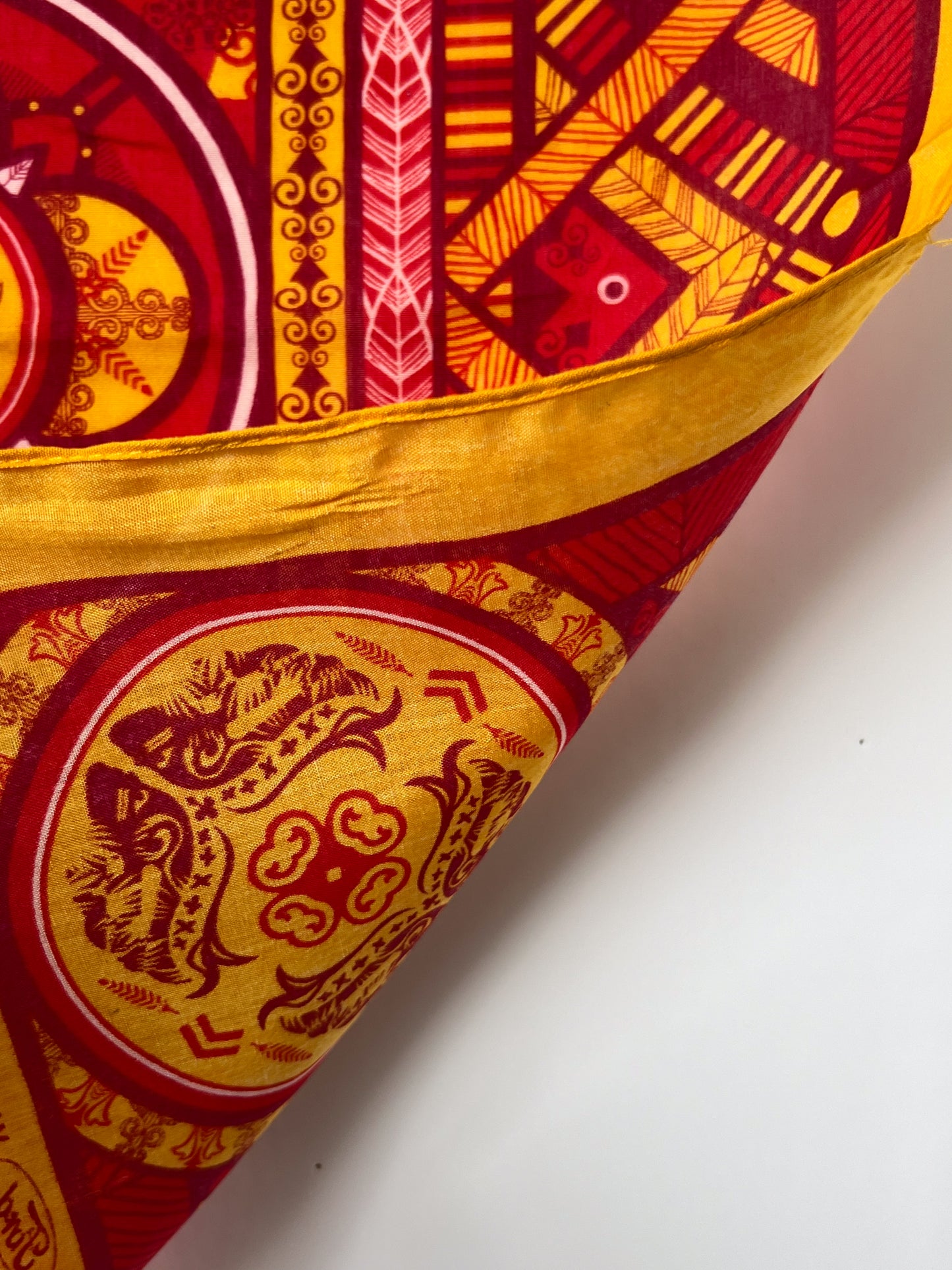 Warrior Aztec Print Orange & Red Bandana