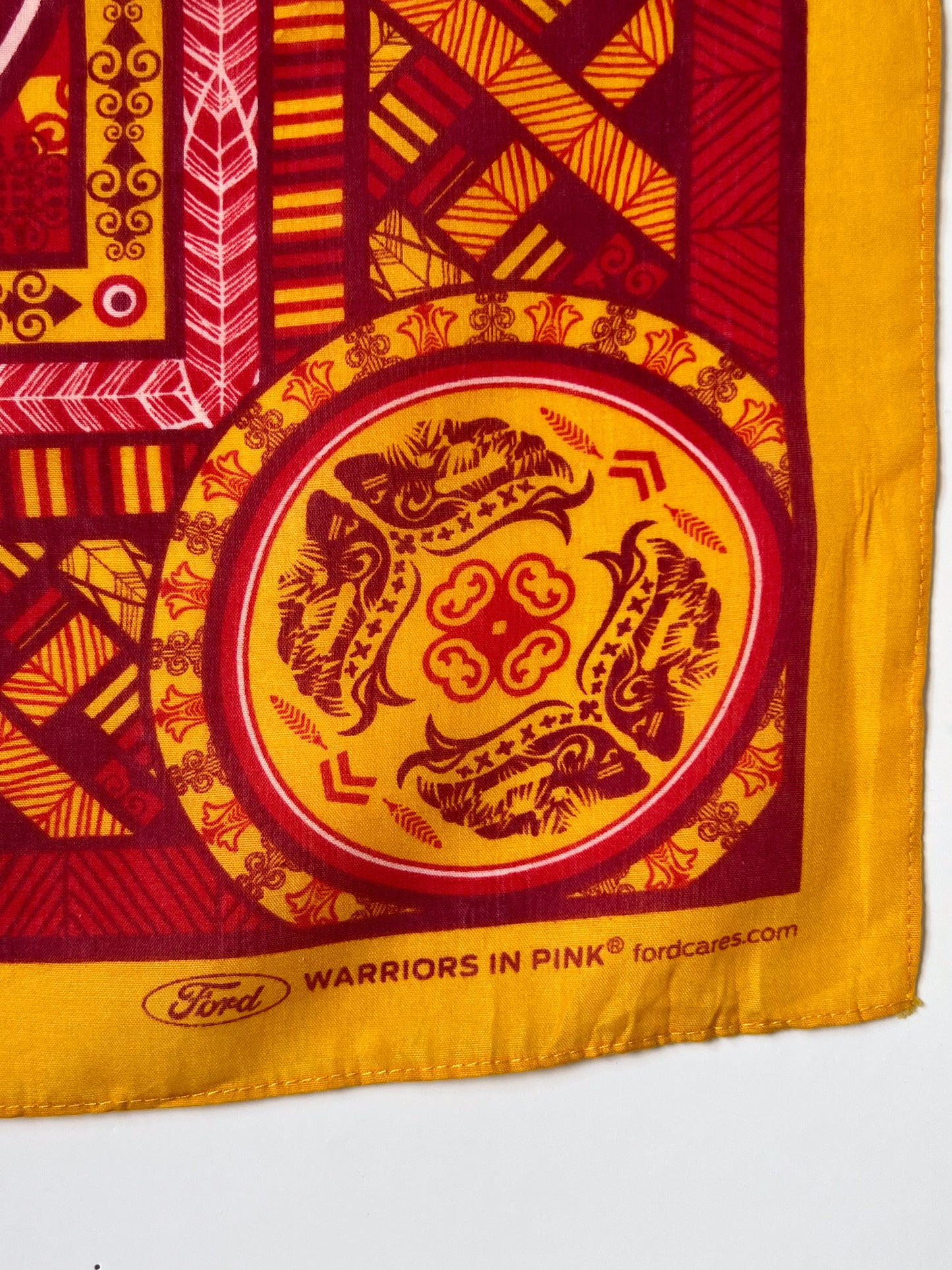 Warrior Aztec Print Orange & Red Bandana