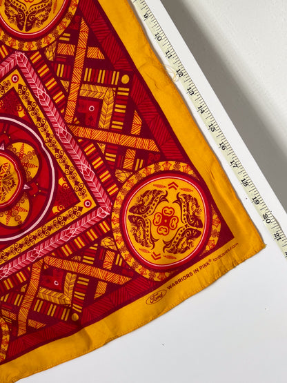 Warrior Aztec Print Orange & Red Bandana