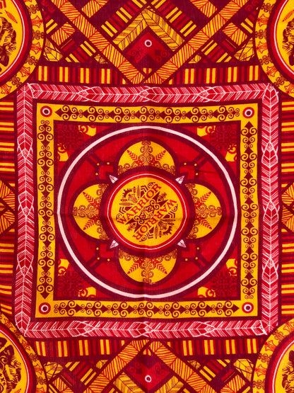 Warrior Aztec Print Orange & Red Bandana