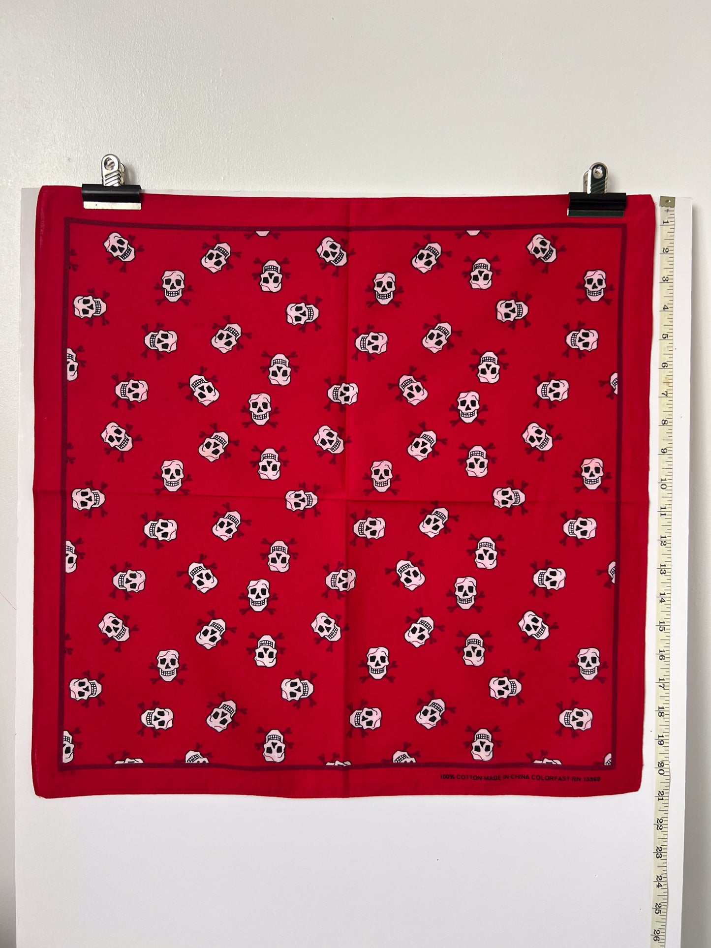 Red Skull Print Bandana