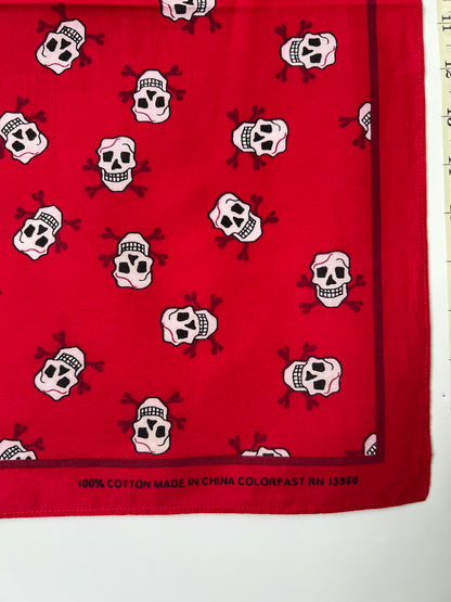 Red Skull Print Bandana