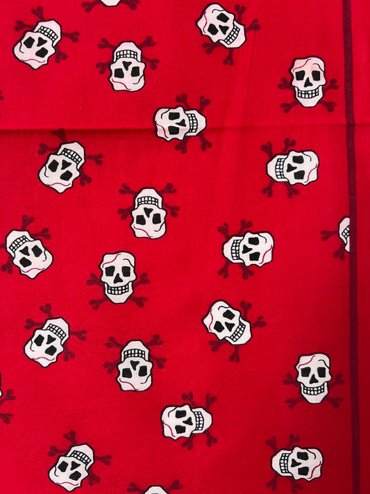 Red Skull Print Bandana