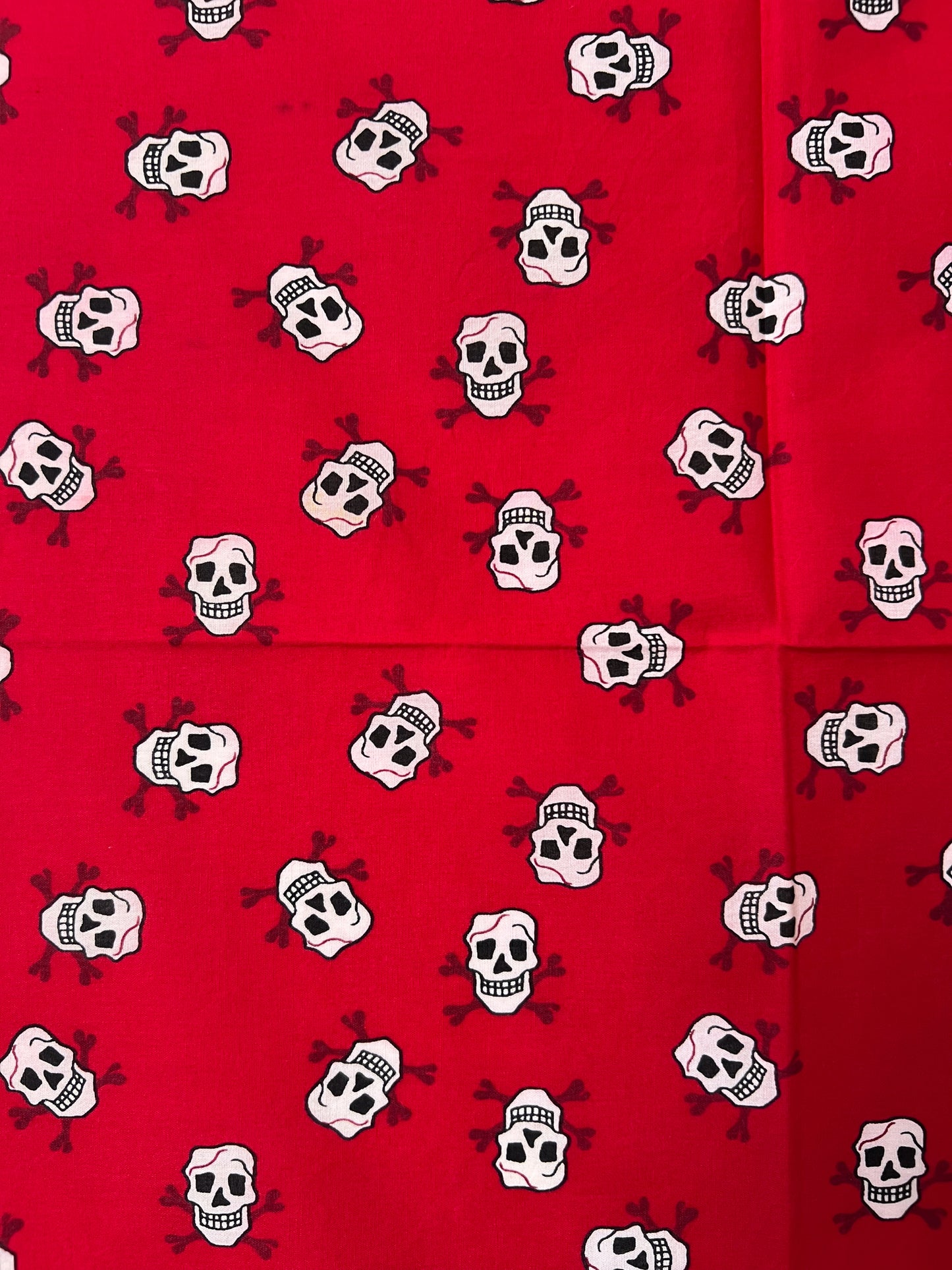 Red Skull Print Bandana