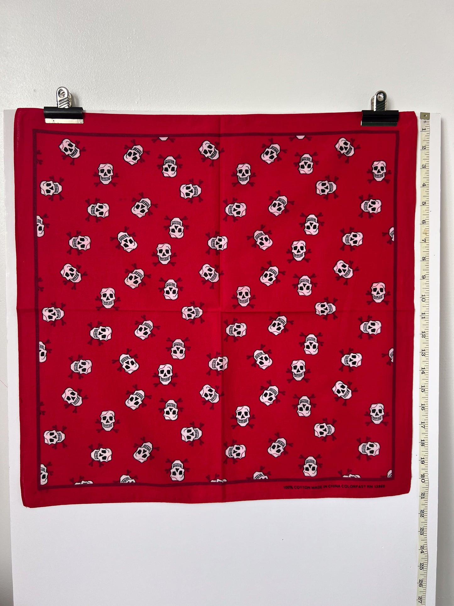 Red Skull Print Bandana