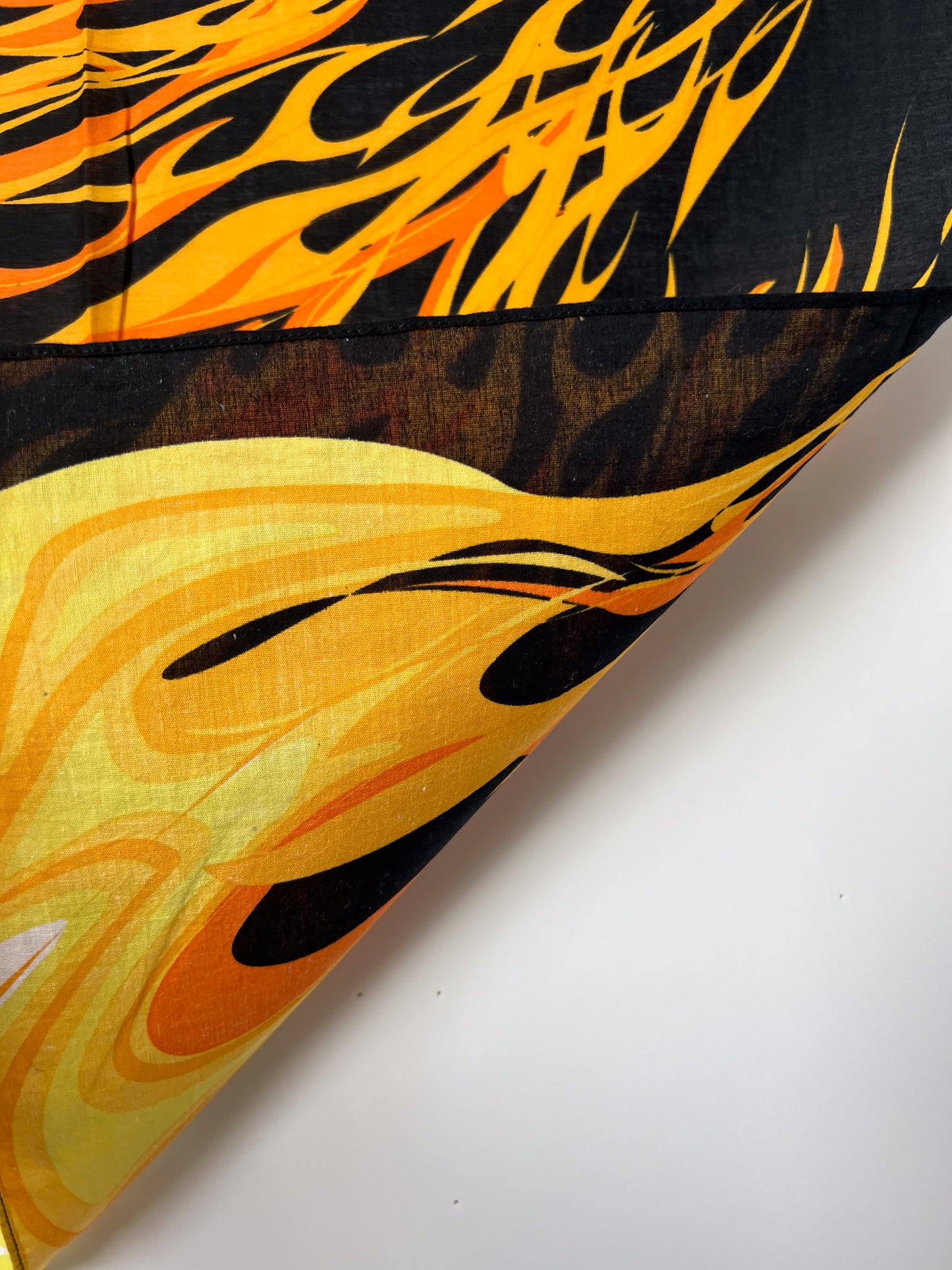 Orange Flames Black Bandana