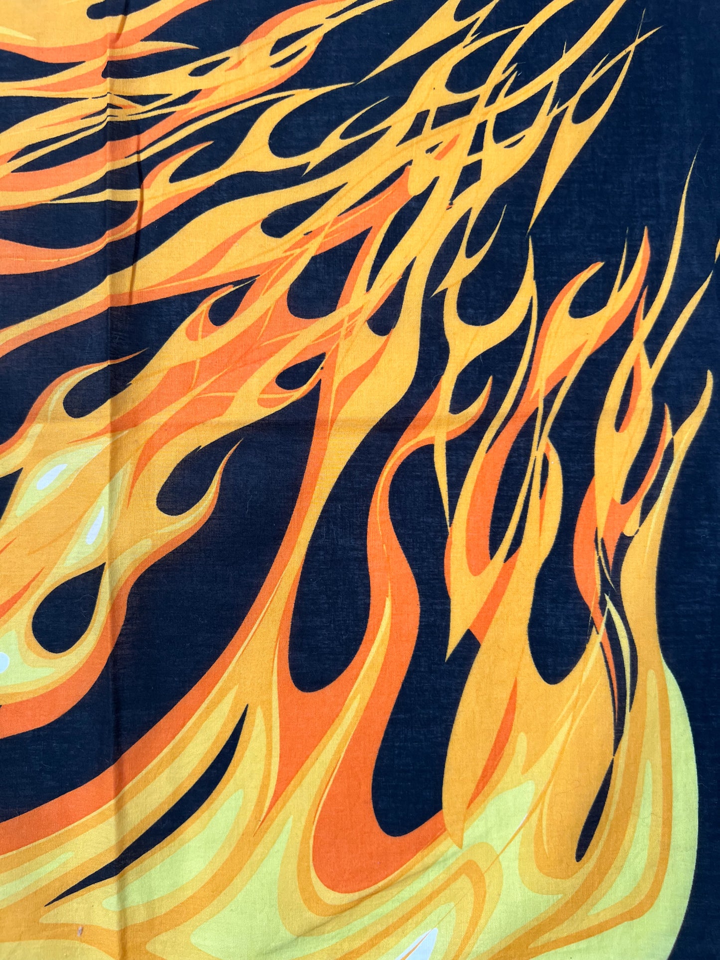 Orange Flames Black Bandana