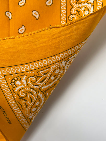Orange Paisley Print Bandana