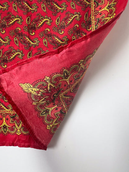 Mehndi Style Paisley Red & Yellow Bandana
