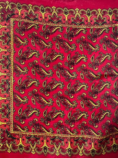 Mehndi Style Paisley Red & Yellow Bandana