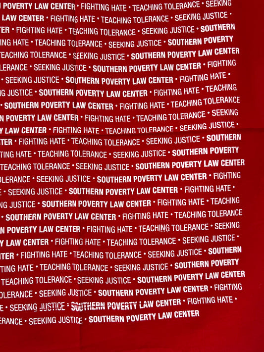 Seeking Justice Typography Red Bandana