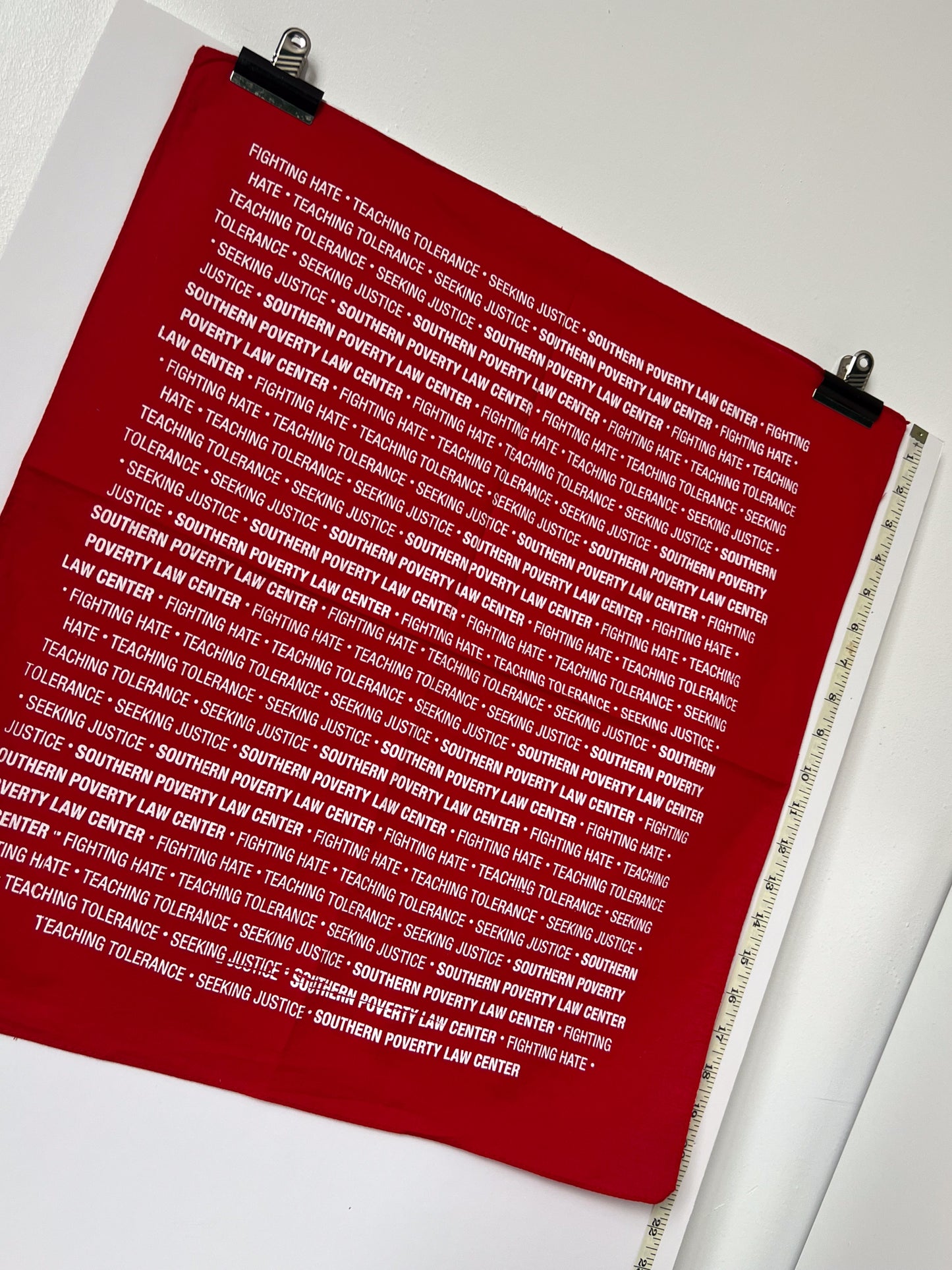Seeking Justice Typography Red Bandana
