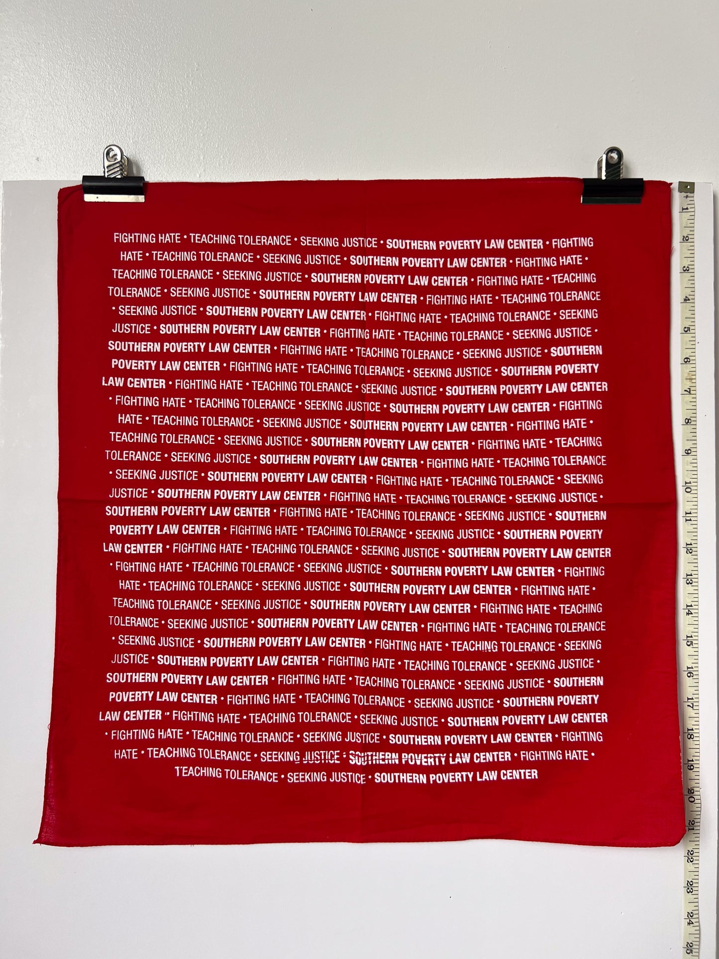 Seeking Justice Typography Red Bandana