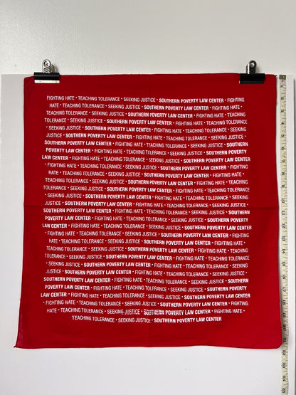 Seeking Justice Typography Red Bandana