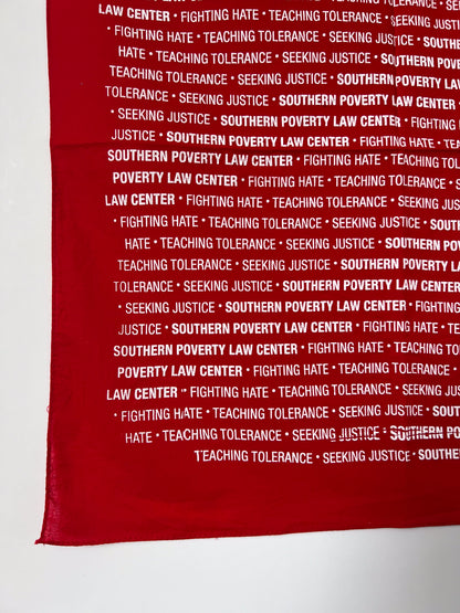 Seeking Justice Typography Red Bandana