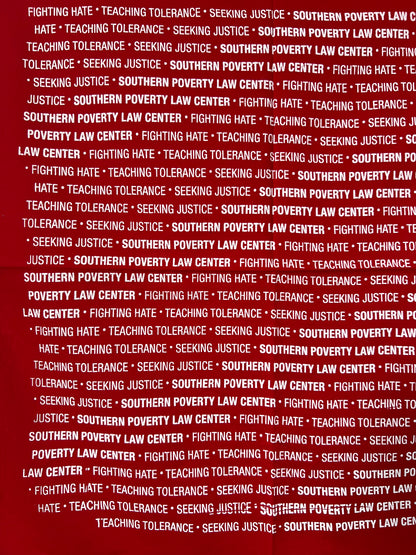 Seeking Justice Typography Red Bandana