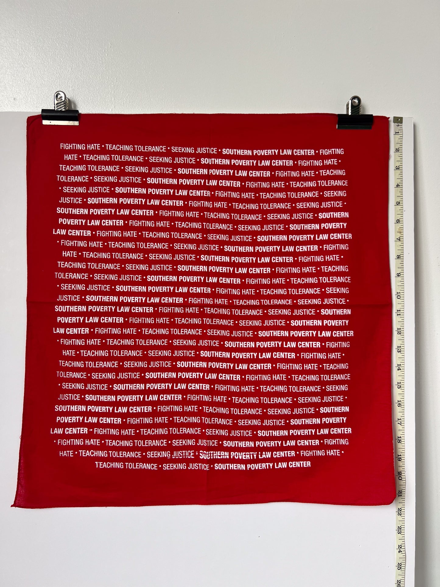 Seeking Justice Typography Red Bandana